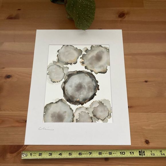 New Original Signed Artwork Alcohol Ink on Paper - Picture 6 of 6